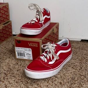 All red Vans
